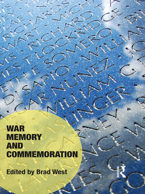 cover image of War Memory and Commemoration